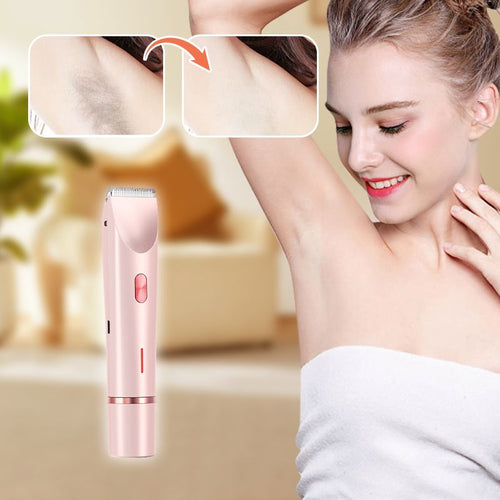¾Dual-Head EpilatorIPX7 Waterproof - Hair Removal & Trimming | 21-Day Silky Skin Cordless Design | Hypoallergenic |