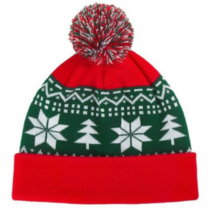 Christmas Winter Hat Limited-time flash sale – Unisex Knitted Jacquard Beanie with Wool Ball