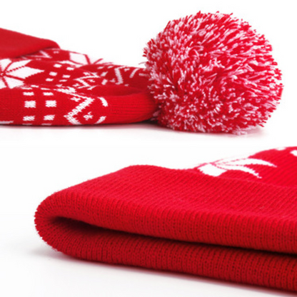 Christmas Winter Hat Limited-time flash sale – Unisex Knitted Jacquard Beanie with Wool Ball