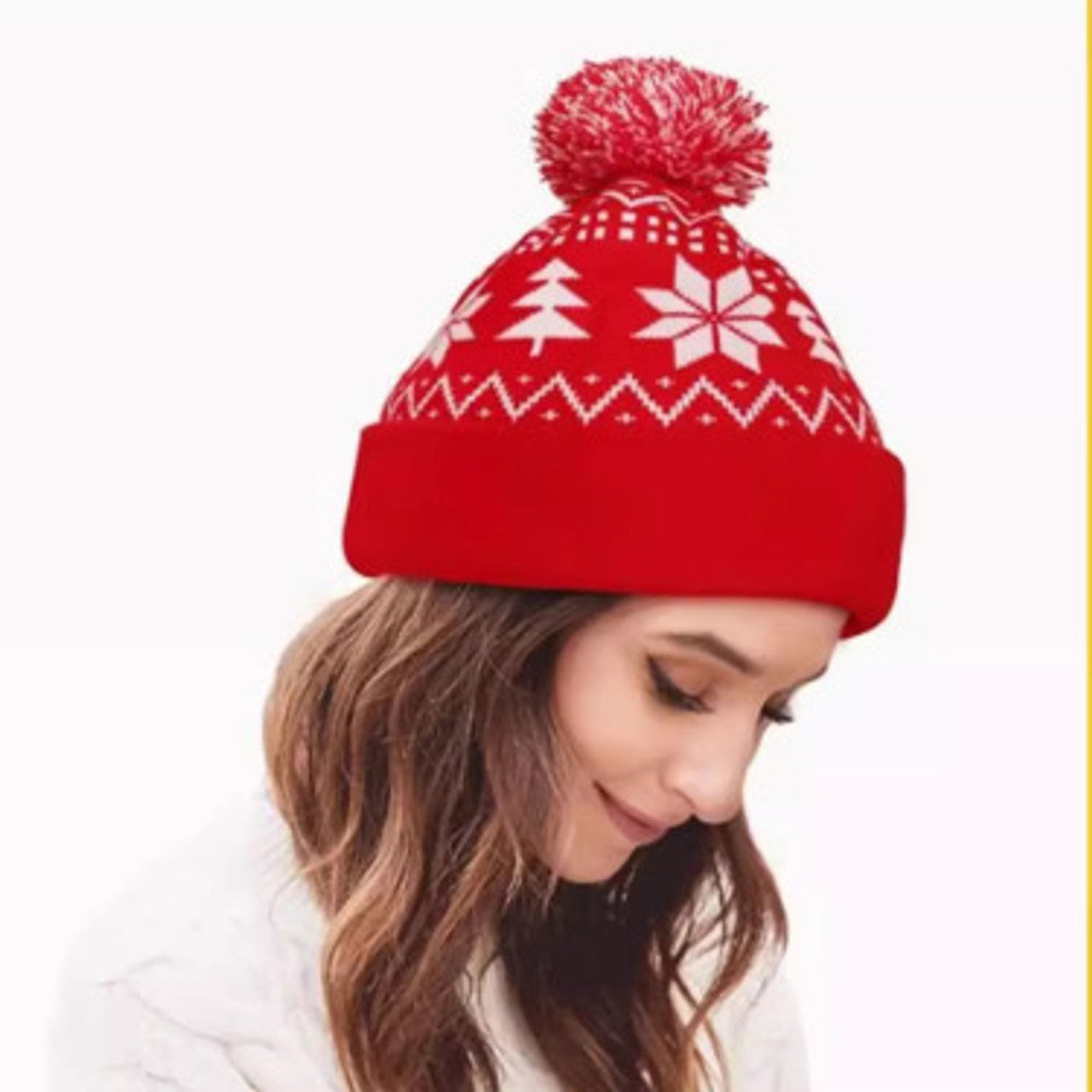 Christmas Winter Hat Limited-time flash sale – Unisex Knitted Jacquard Beanie with Wool Ball