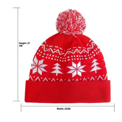 Christmas Winter Hat Limited-time flash sale – Unisex Knitted Jacquard Beanie with Wool Ball