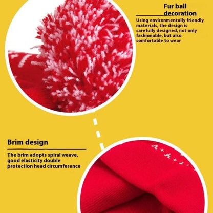 Christmas Winter Hat Limited-time flash sale – Unisex Knitted Jacquard Beanie with Wool Ball