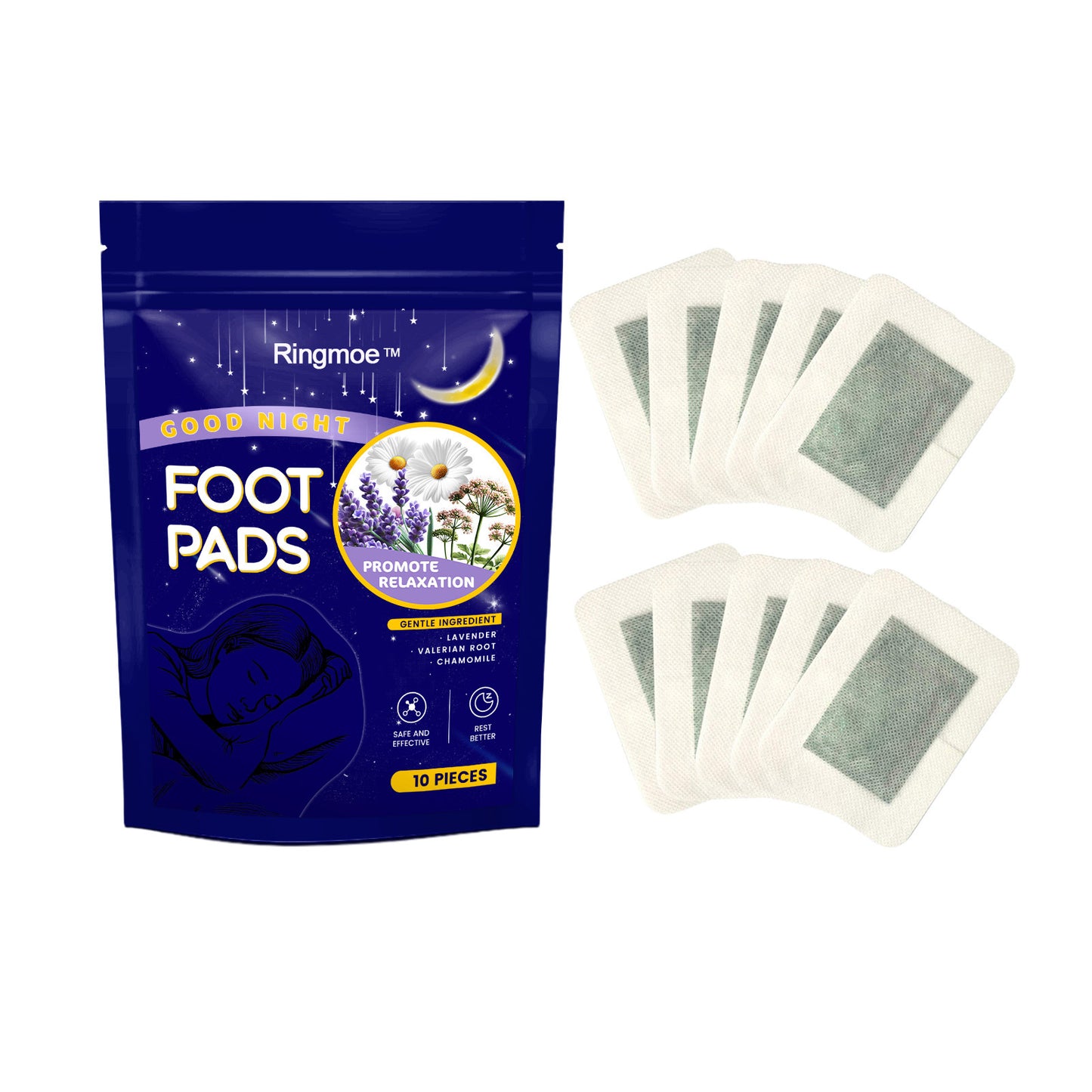 🌙 Body Care Foot Patches, Nighttime Soothing Care 👣✨