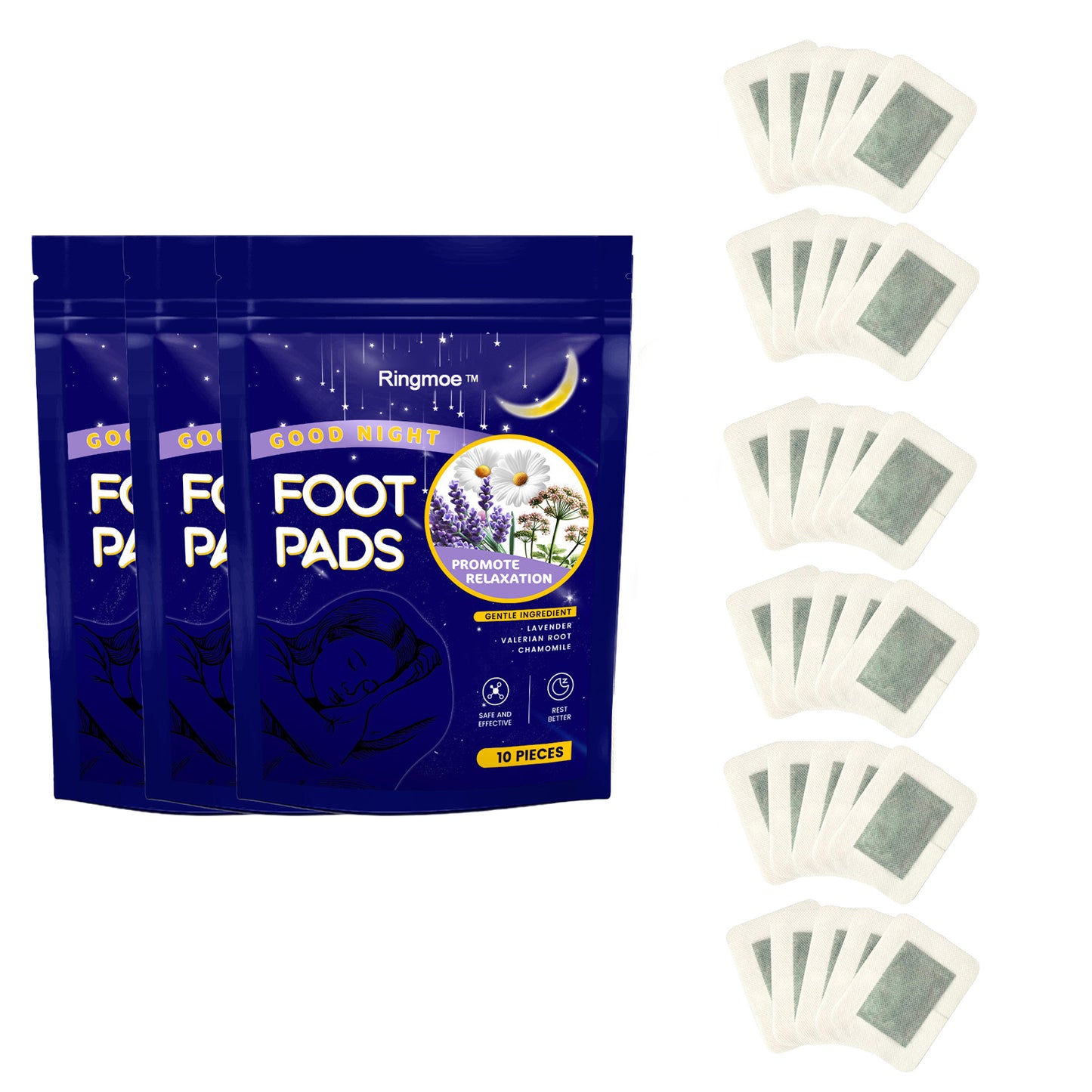 🌙 Body Care Foot Patches, Nighttime Soothing Care 👣✨