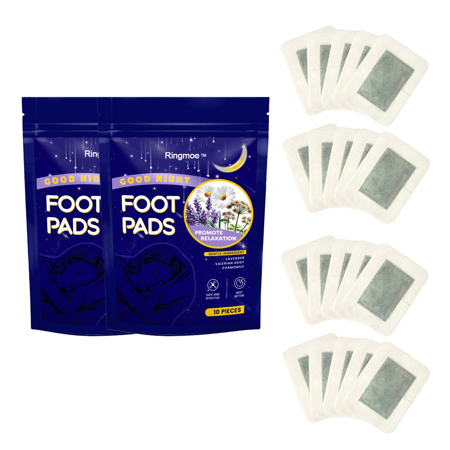 🌙 Body Care Foot Patches, Nighttime Soothing Care 👣✨
