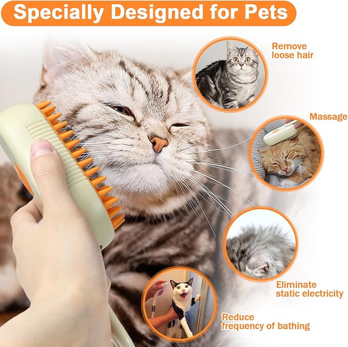 ❤️💥50 off🎁 Pet spray massage comb steam comb
