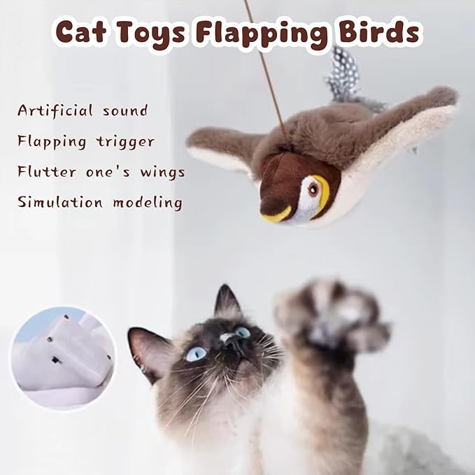 💥40% off✨ Chirping bird cat toy with flapping wings