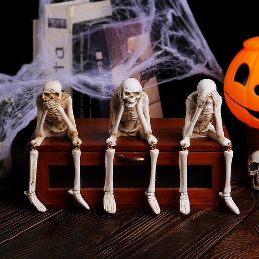 🔥Hot sale☠️Halloween Resin Skull Figurines