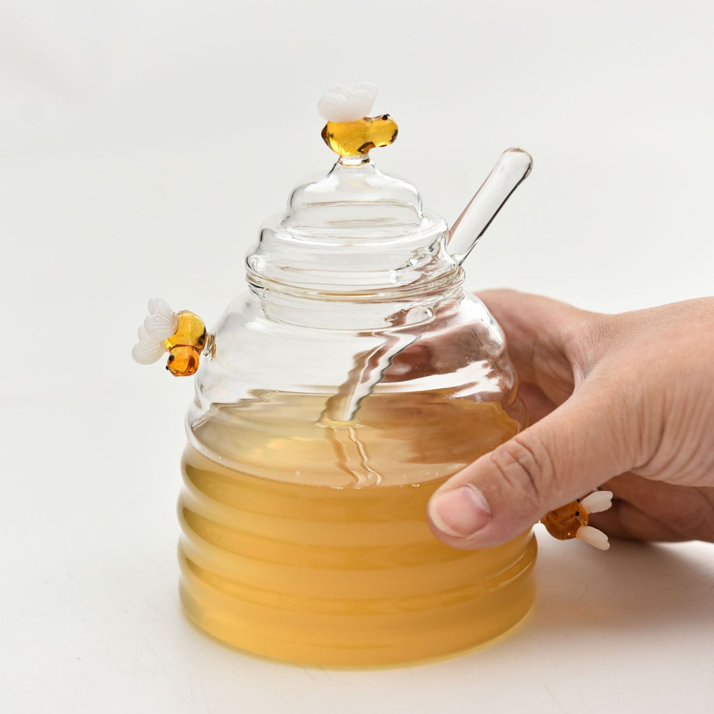 🍯 Modern Minimalist Honey Glass Jar · 500ml Food-Grade Storage Container