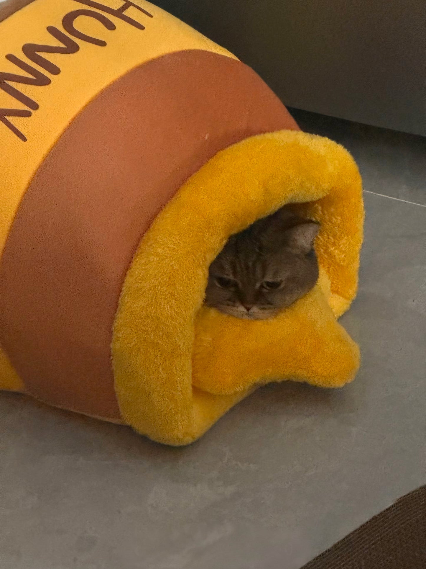 🍯【Honey Jar Pet Bed】Plush High Borders for Ultimate Warmth - A Sweet Sanctuary for Your Furry Friend