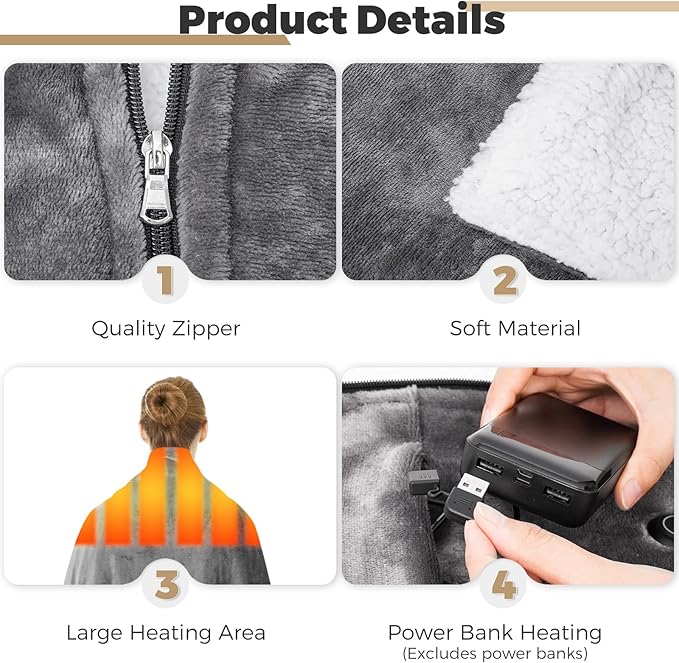 Cordless USB Heated Shawl