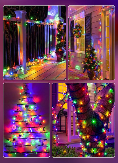 60% off free shipping，2 Pack Solar Christmas String Lights Outdoor 52m