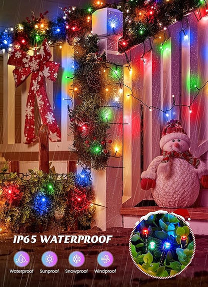 60% off free shipping，2 Pack Solar Christmas String Lights Outdoor 52m