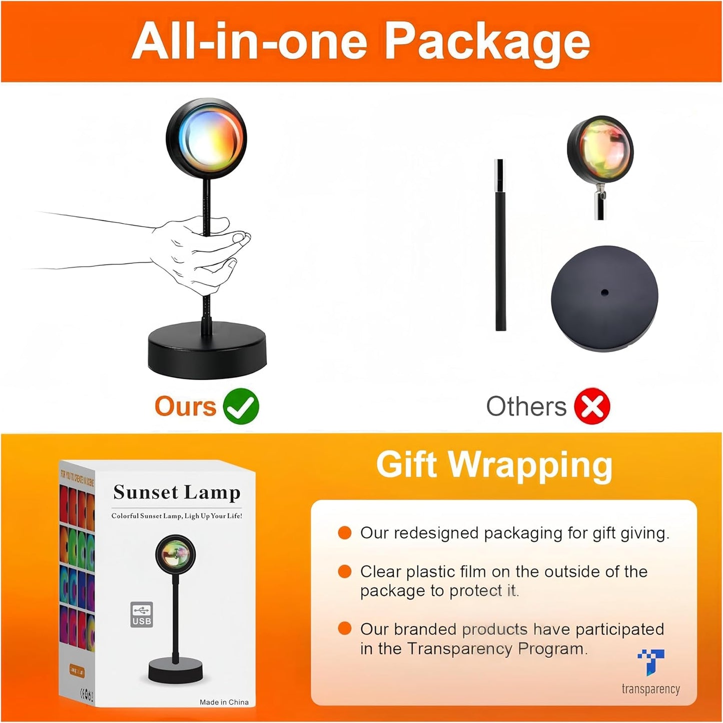 Trendy Sunset Projector Photo Light