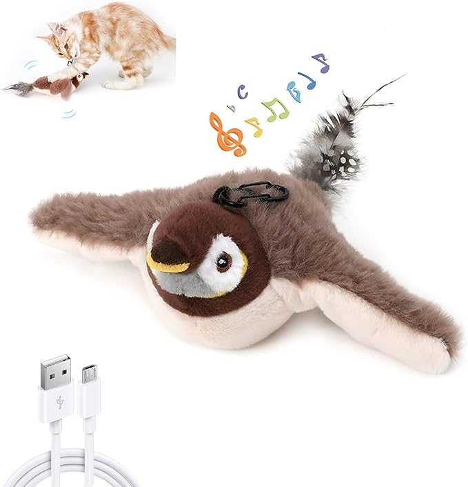💥40% off✨ Chirping bird cat toy with flapping wings