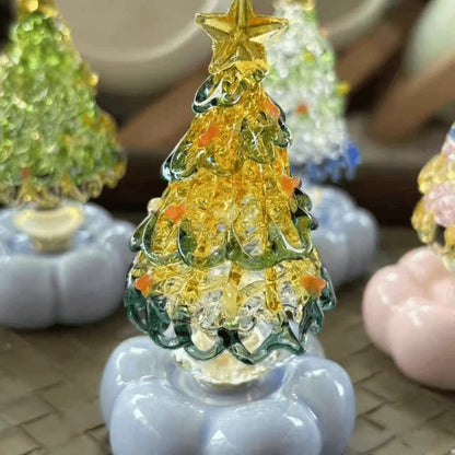 🎄 Magic Spinning Christmas Tree - Ceramic Base Handcrafted Ornament 🎄
