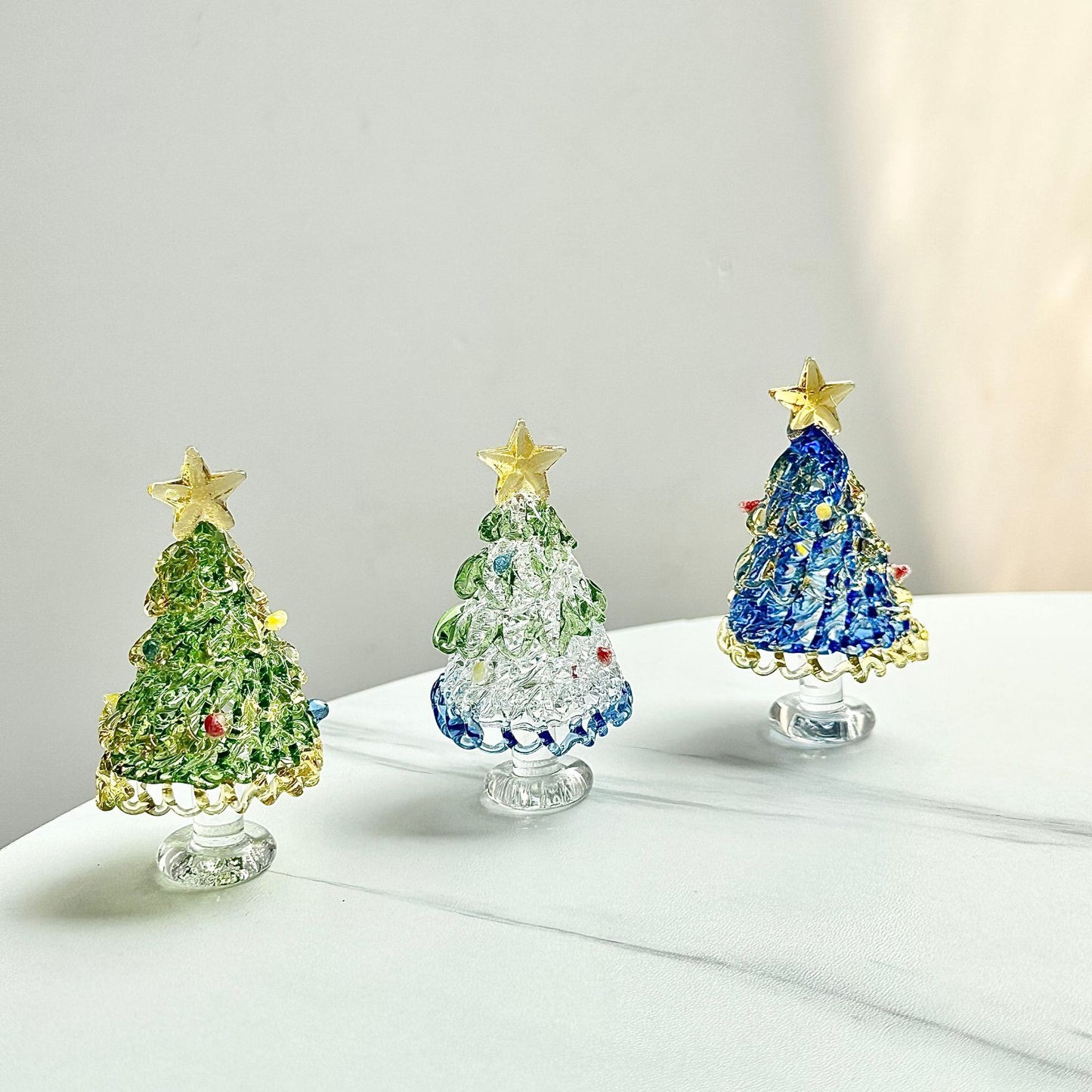 🎄 Magic Spinning Christmas Tree - Ceramic Base Handcrafted Ornament 🎄
