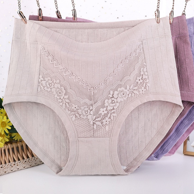 23 Plus Size LeakProof Lace Cotton Panties