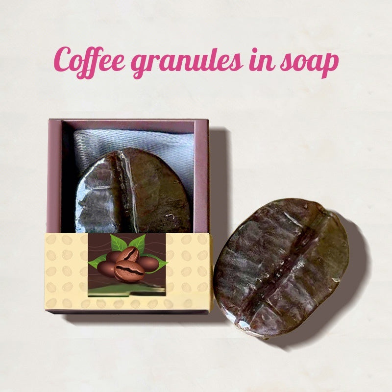 Coffee bean shaped handmade soap, natural coffee scented soap, suitable for both body and face washing.