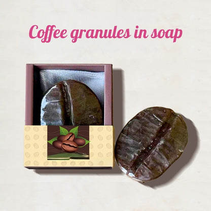 Coffee bean shaped handmade soap, natural coffee scented soap, suitable for both body and face washing.